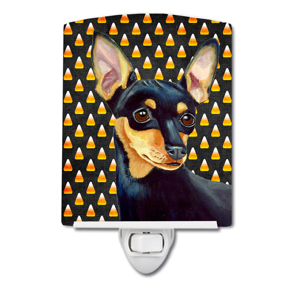 Min Pin Candy Corn Halloween Portrait Ceramic Night Light LH9076CNL - the-store.com