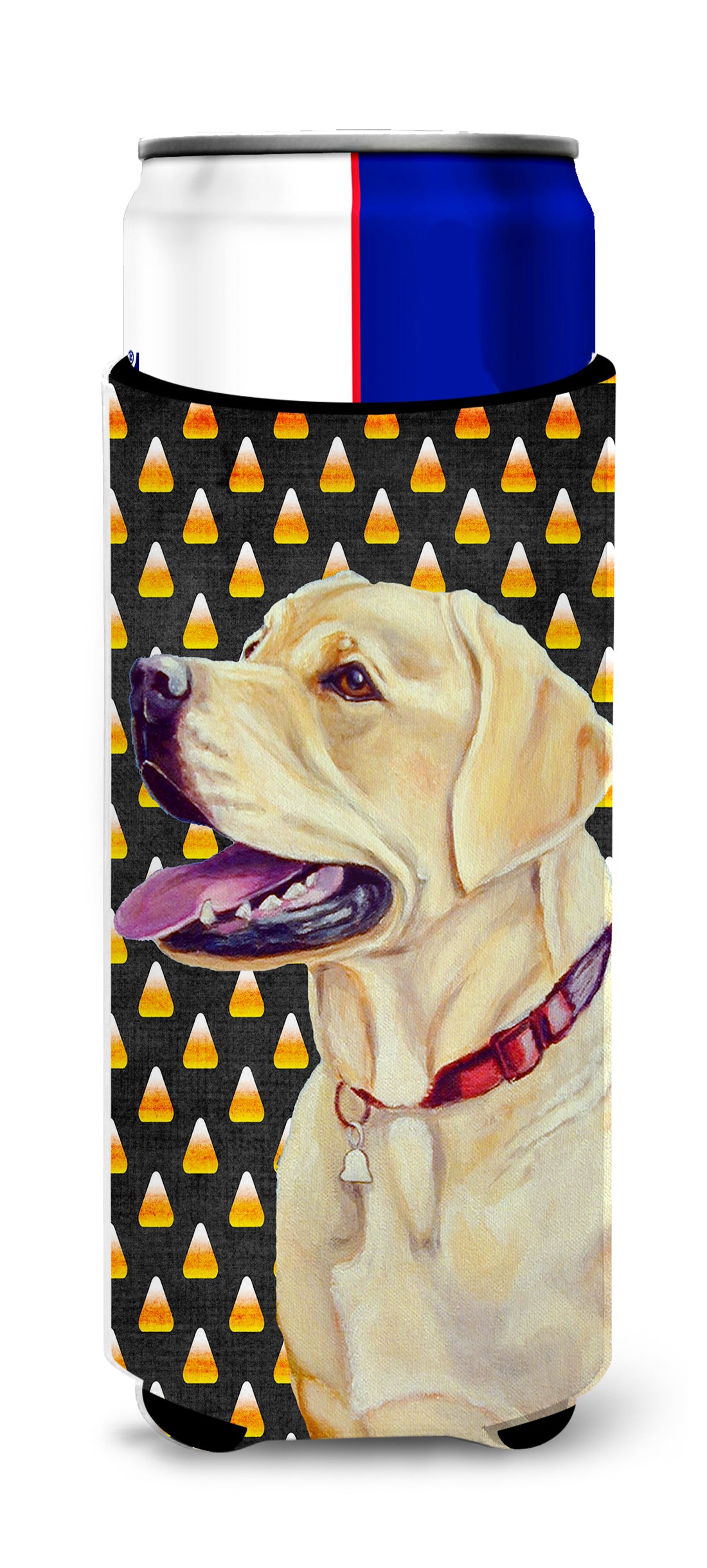 Labrador Yellow Candy Corn Halloween Portrait Ultra Beverage Insulators for slim cans LH9079MUK.