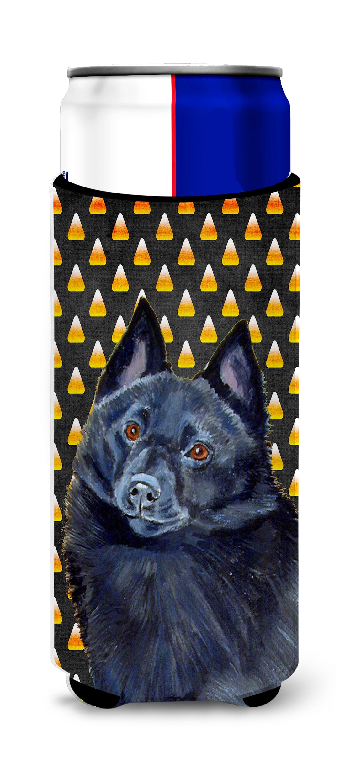 Schipperke Candy Corn Halloween Portrait Ultra Beverage Insulators for slim cans LH9080MUK.