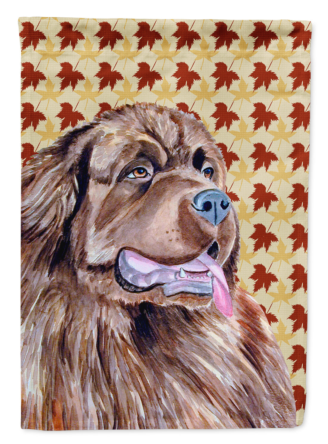 Newfoundland Fall Leaves Portrait Flag Garden Size.