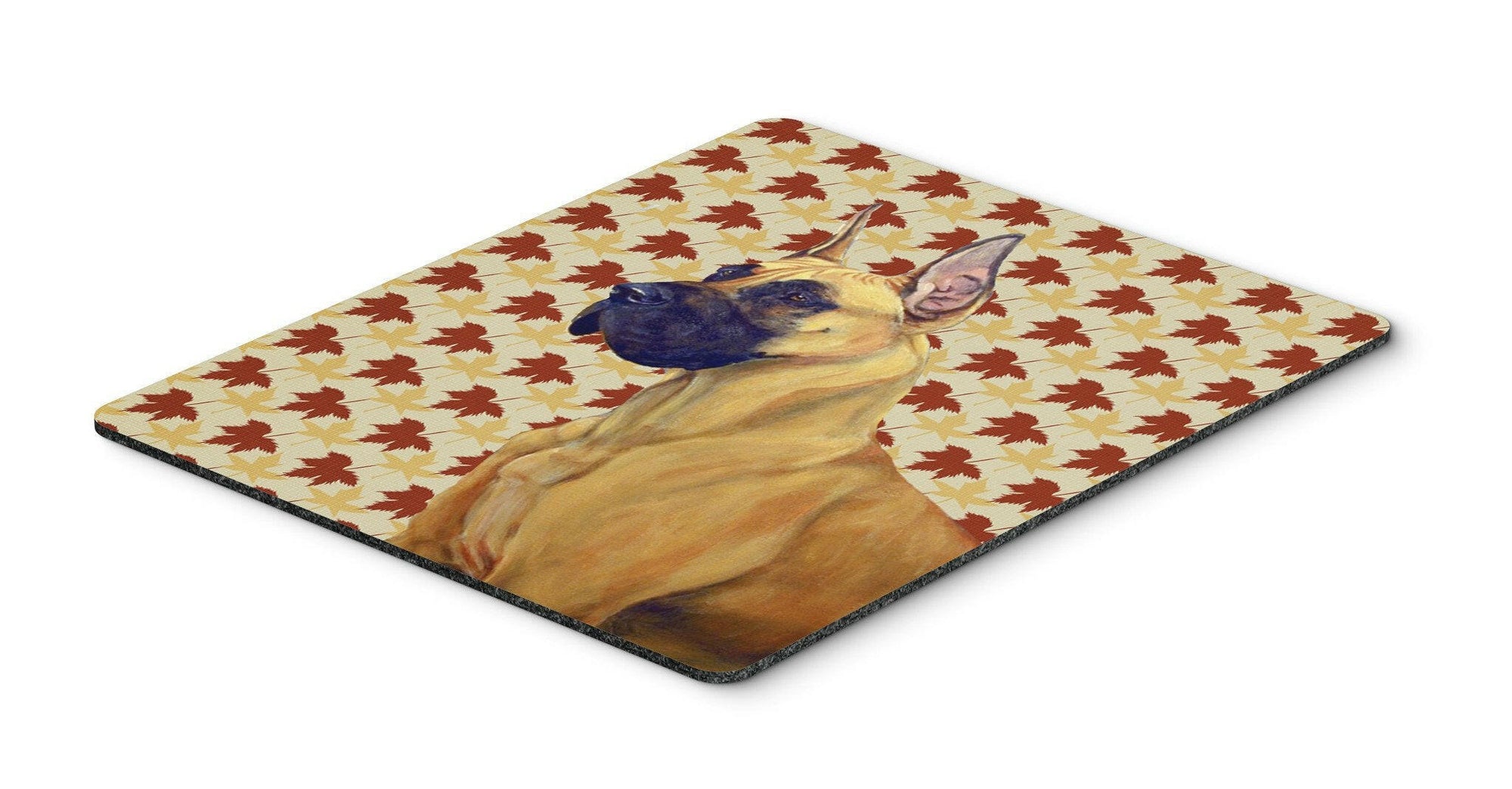 Great Dane Fall Leaves Portrait Mouse Pad, Hot Pad or Trivet by Caroline's Treasures