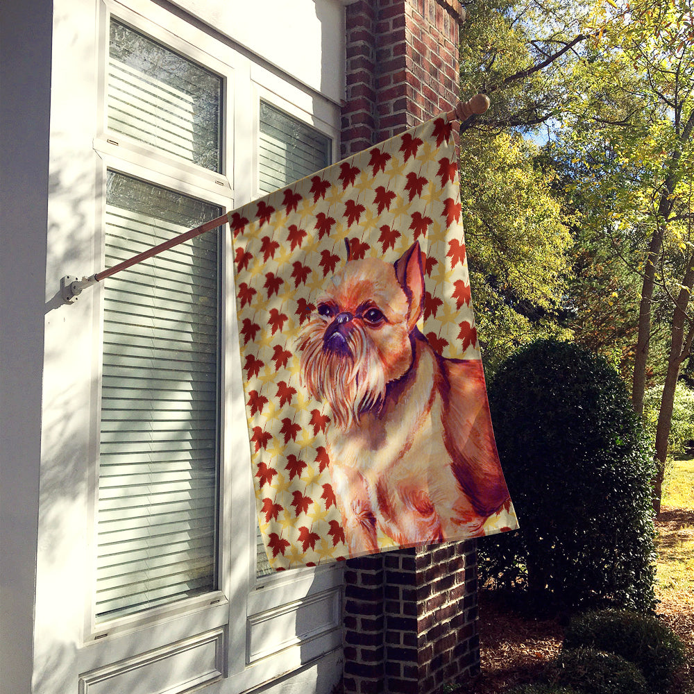 Brussels Griffon Fall Leaves Portrait Flag Canvas House Size  the-store.com.