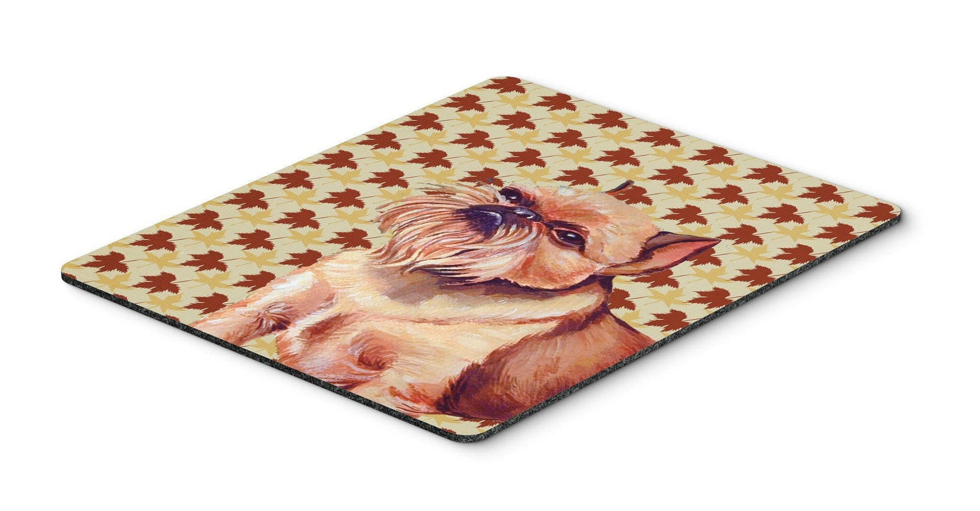 Brussels Griffon Fall Leaves Portrait Mouse Pad, Hot Pad or Trivet by Caroline's Treasures