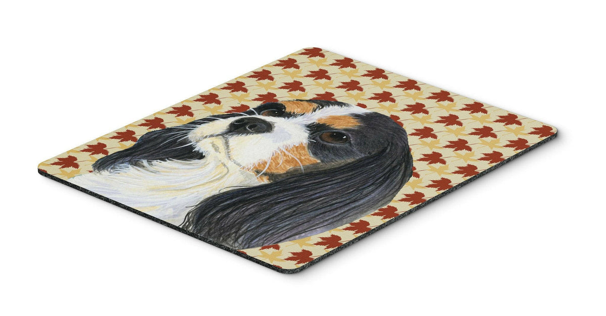 Cavalier Spaniel Fall Leaves Portrait Mouse Pad, Hot Pad or Trivet by Caroline&#39;s Treasures