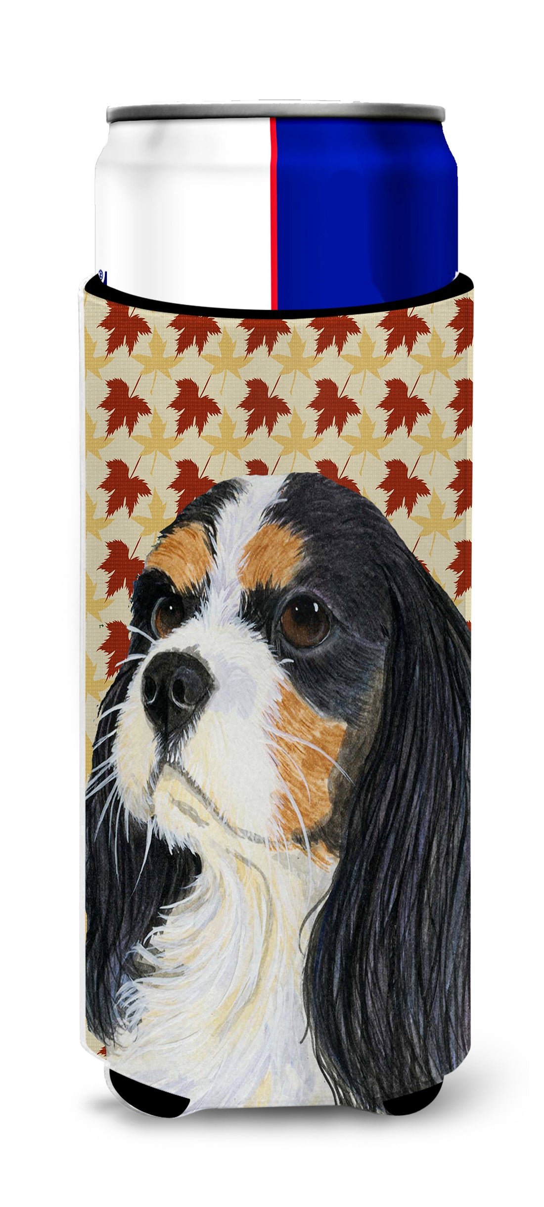 Cavalier Spaniel Fall Leaves Portrait Ultra Beverage Insulators for slim cans LH9099MUK.