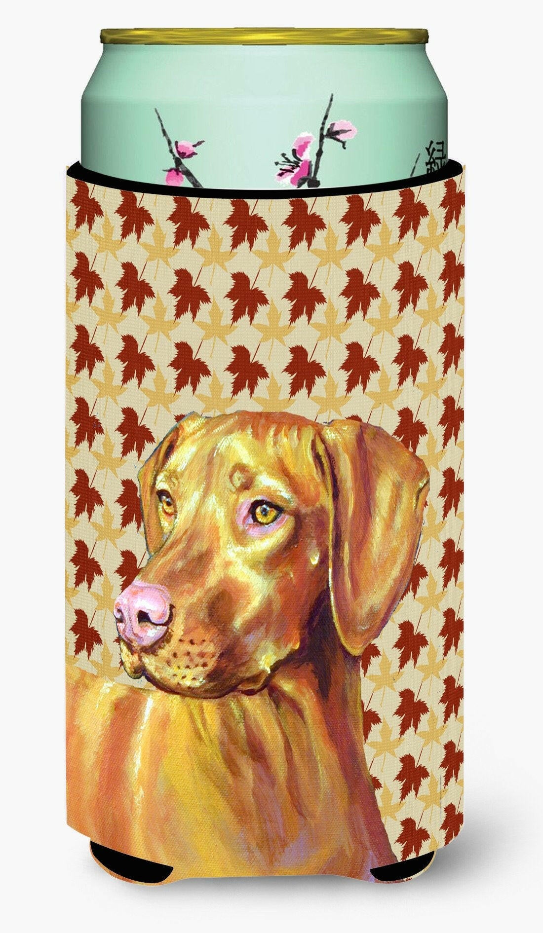 Vizsla Fall Leaves Portrait  Tall Boy Beverage Insulator Beverage Insulator Hugger by Caroline's Treasures