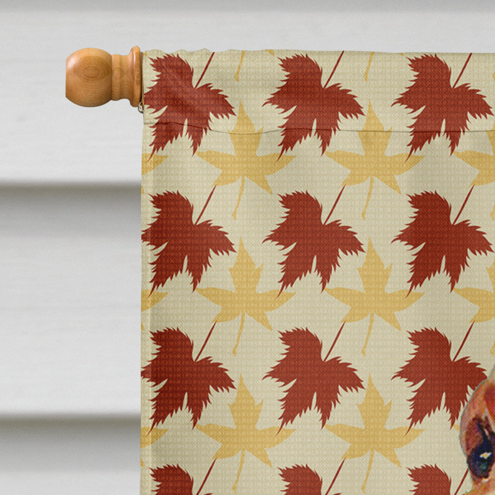 Bloodhound Fall Leaves Portrait Flag Canvas House Size  the-store.com.