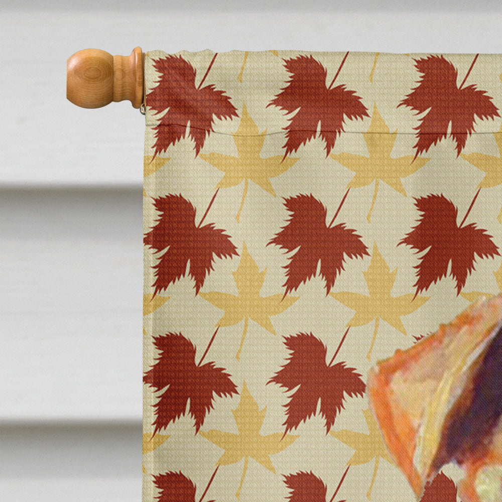 Airedale Fall Leaves Portrait Flag Canvas House Size  the-store.com.