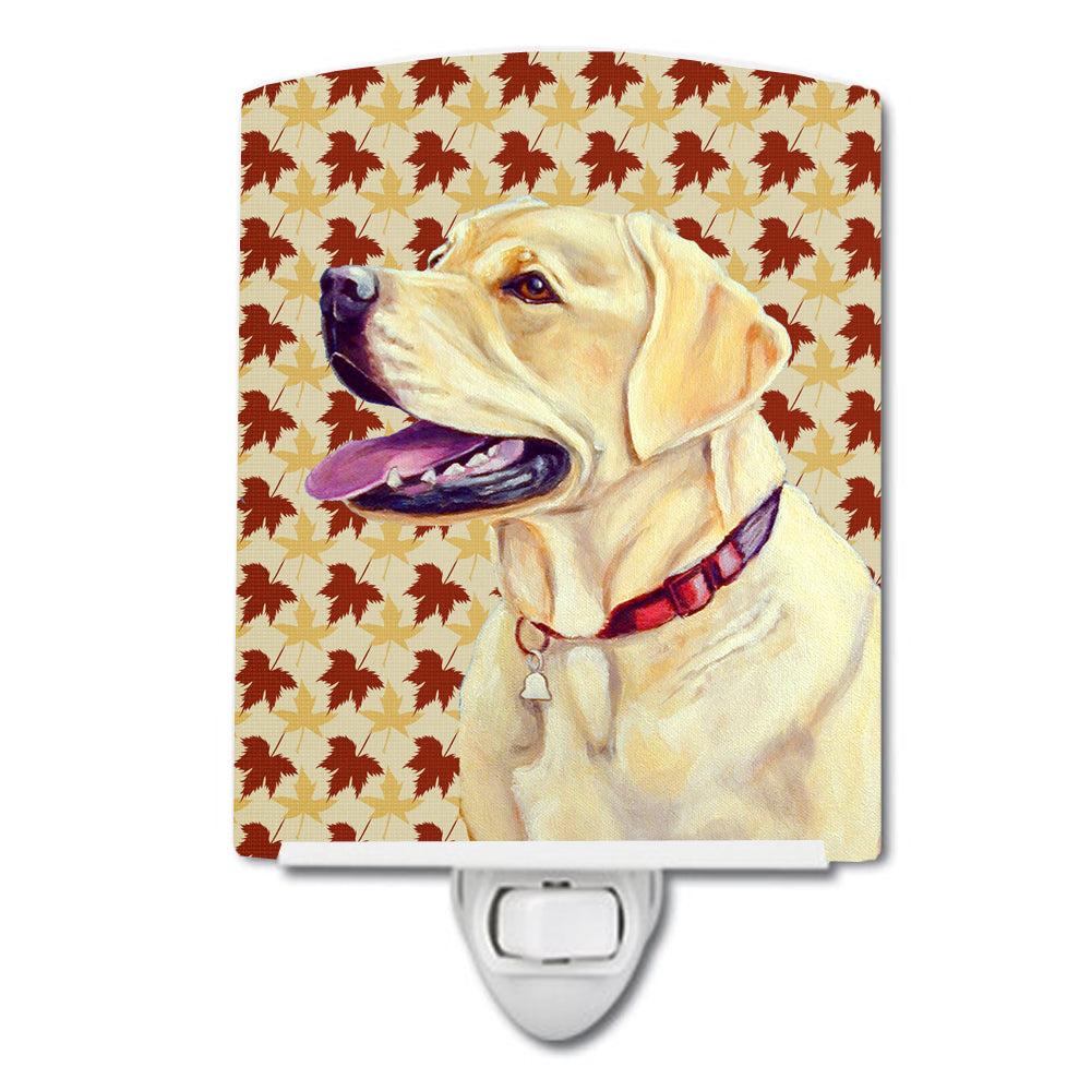 Labrador Fall Leaves Portrait Ceramic Night Light LH9113CNL - the-store.com