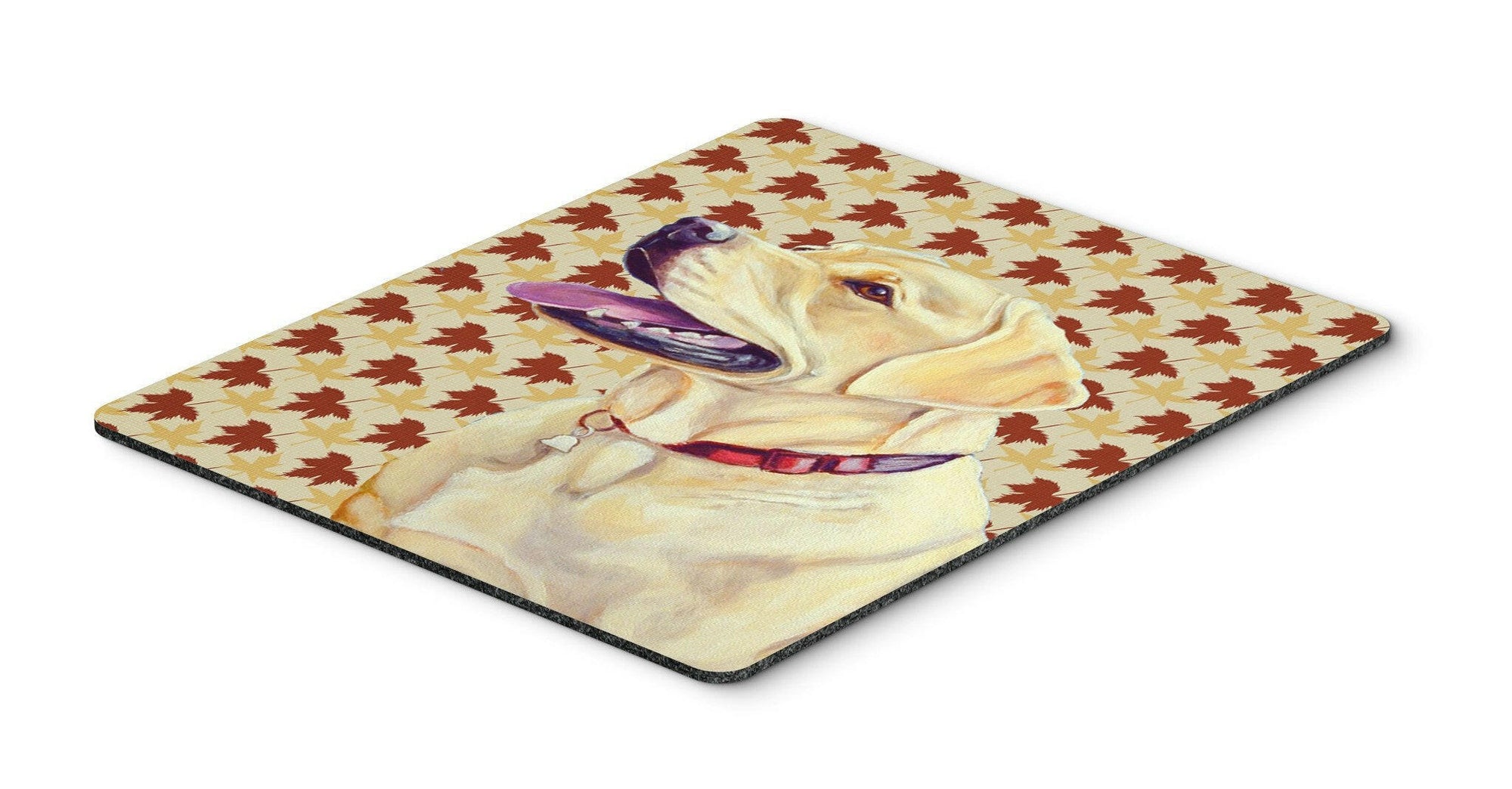 Labrador Fall Leaves Portrait Mouse Pad, Hot Pad or Trivet by Caroline's Treasures