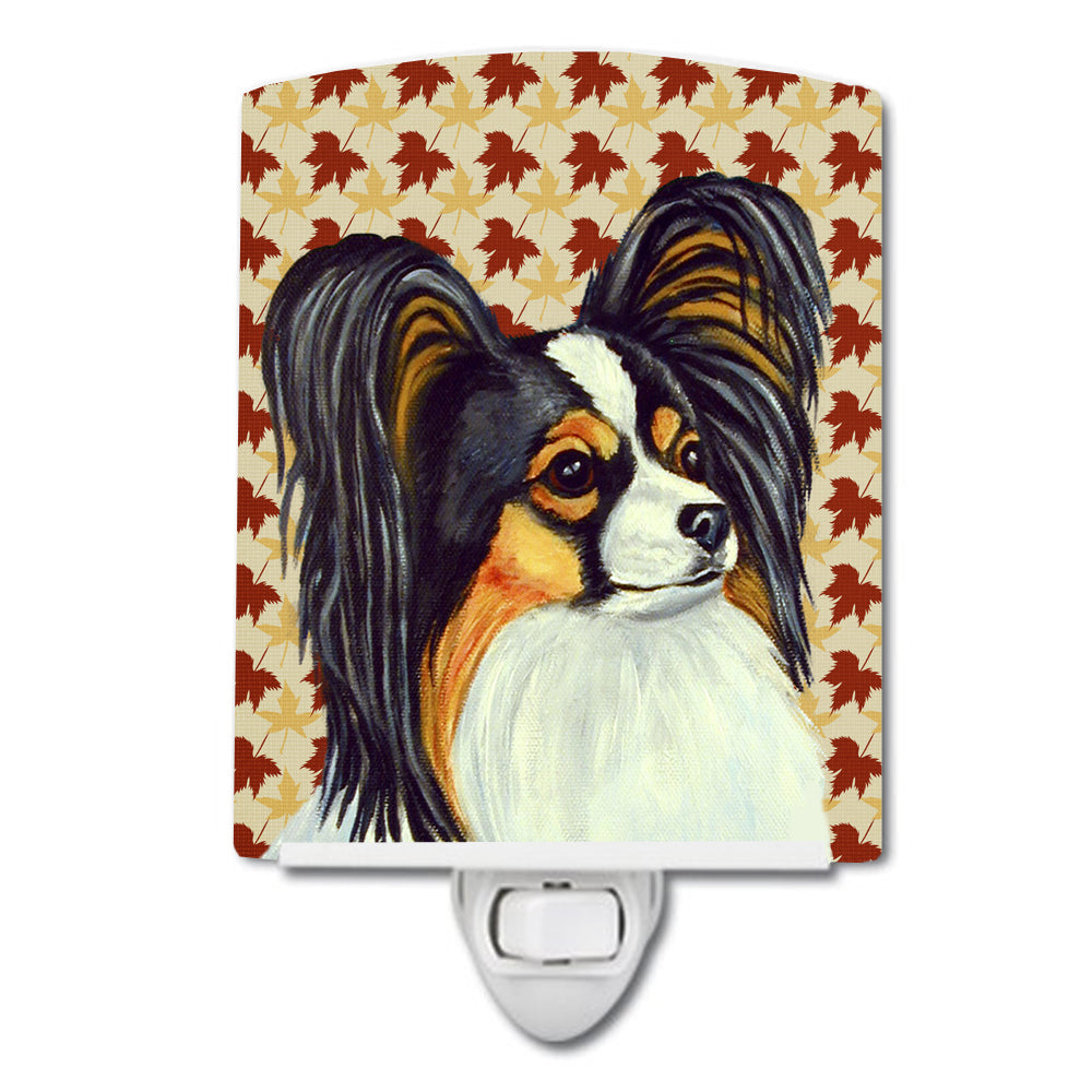 Papillon Fall Leaves Portrait Ceramic Night Light LH9120CNL - the-store.com