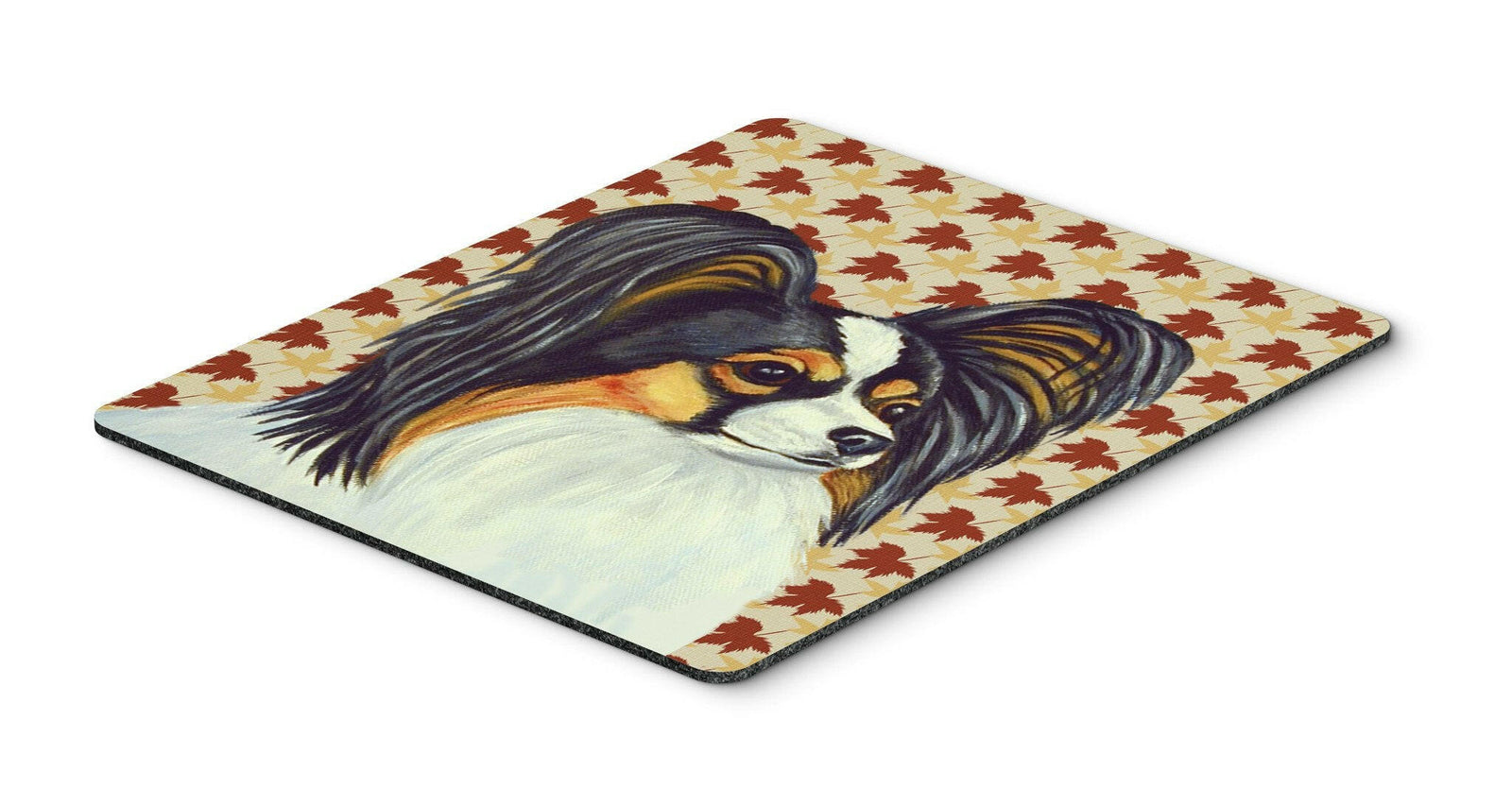 Papillon Fall Leaves Portrait Mouse Pad, Hot Pad or Trivet by Caroline's Treasures