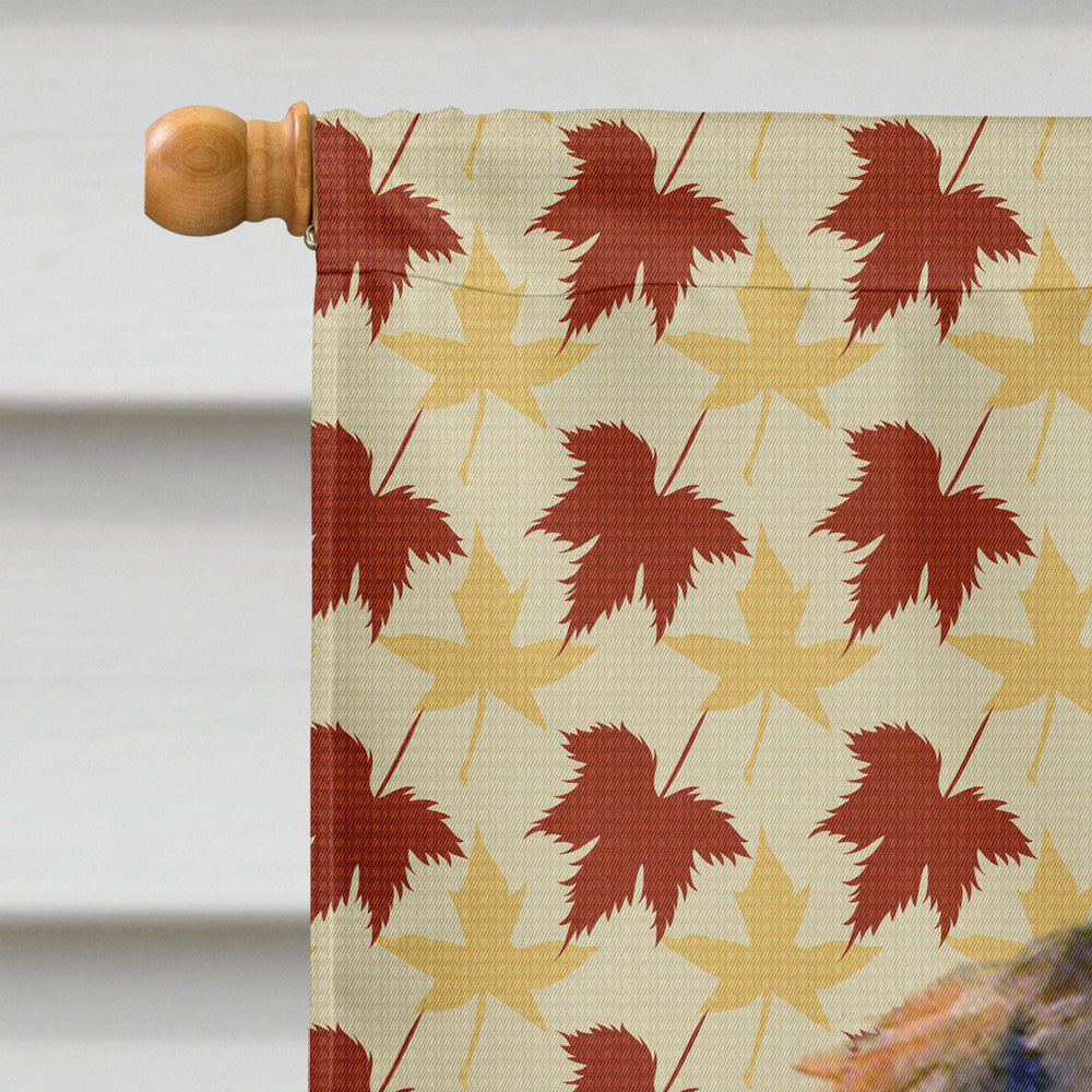 Dachshund Fall Leaves Portrait Flag Canvas House Size  the-store.com.