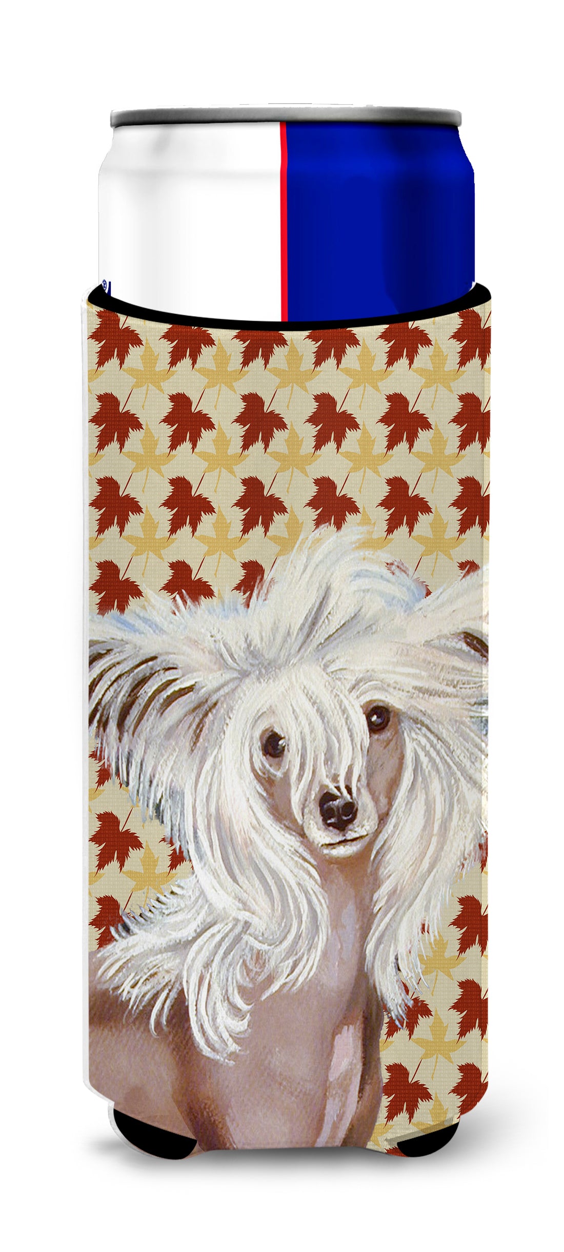 Chinese Crested Fall Leaves Portrait Ultra Beverage Insulators for slim cans LH9122MUK.