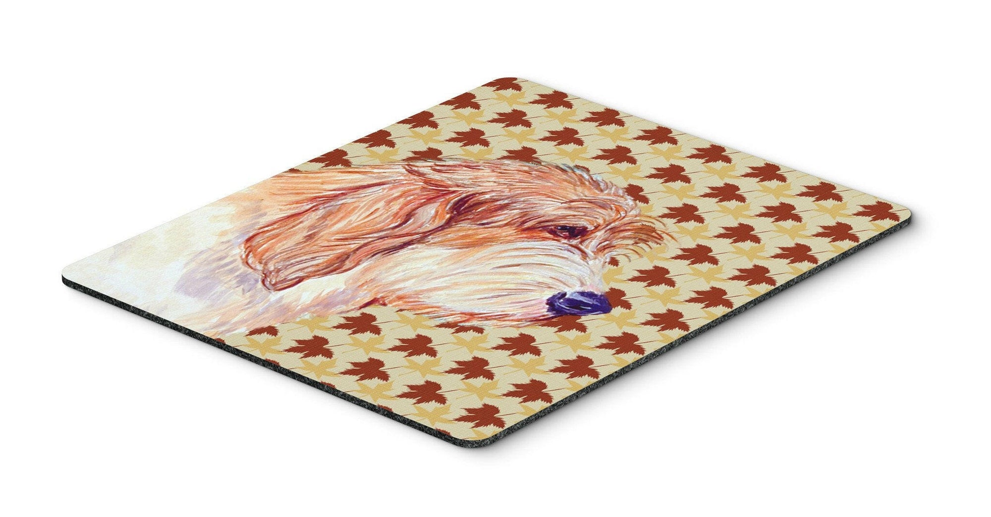 Petit Basset Griffon Vendeen Fall Leaves Portrait Mouse Pad, Hot Pad or Trivet by Caroline's Treasures