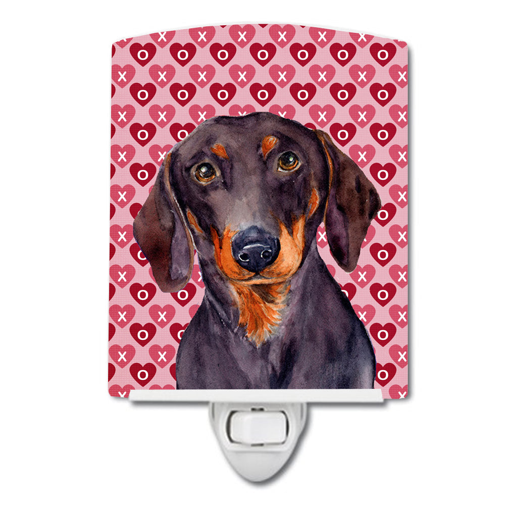 Dachshund Hearts Love and Valentine&#39;s Day Portrait Ceramic Night Light LH9133CNL - the-store.com