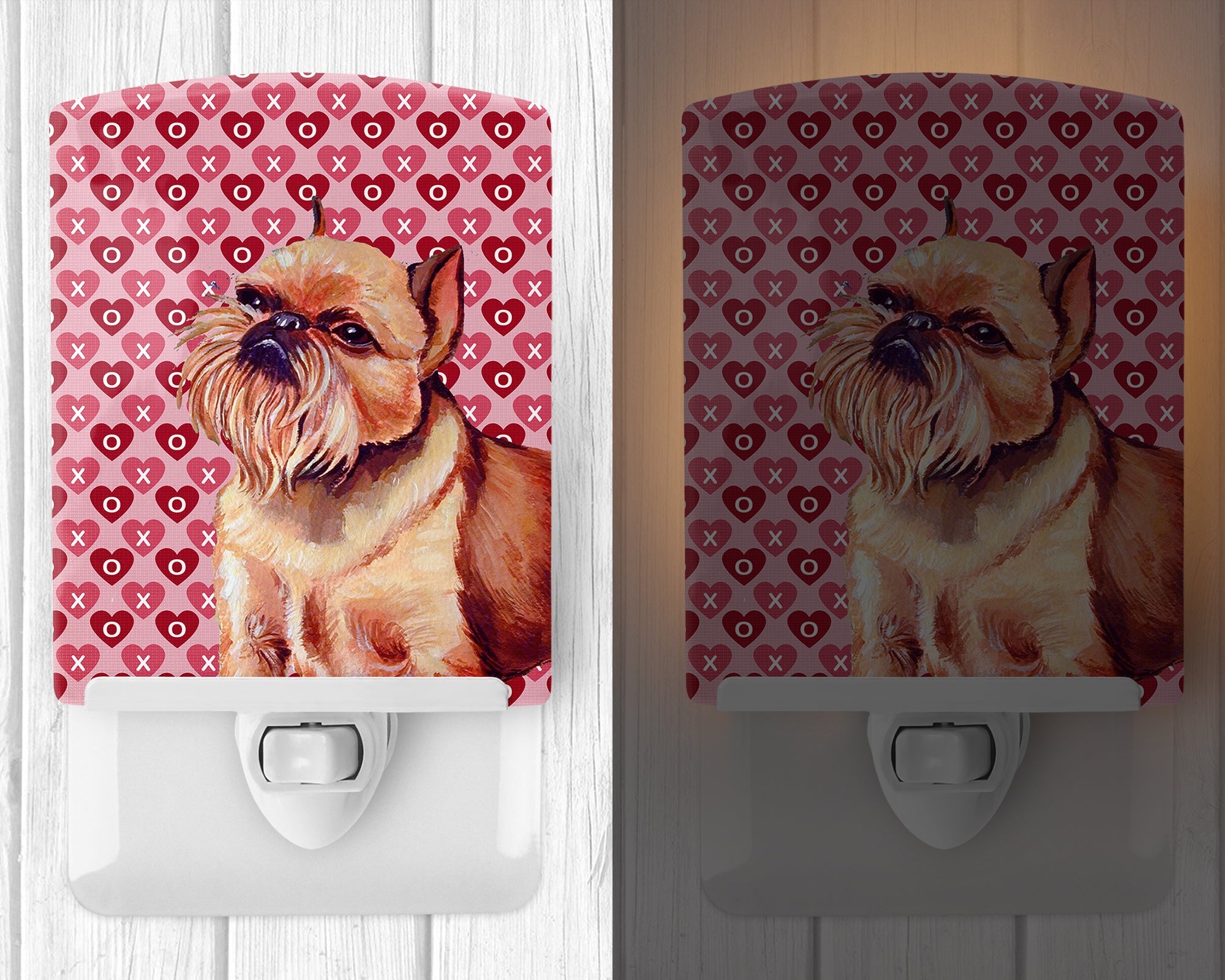 Brussels Griffon Hearts Love and Valentine's Day Portrait Ceramic Night Light LH9134CNL - the-store.com