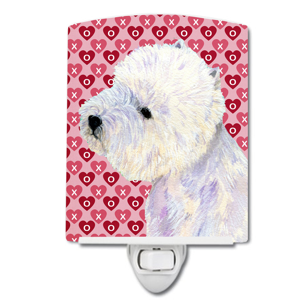 Westie Hearts Love and Valentine&#39;s Day Portrait Ceramic Night Light LH9135CNL - the-store.com