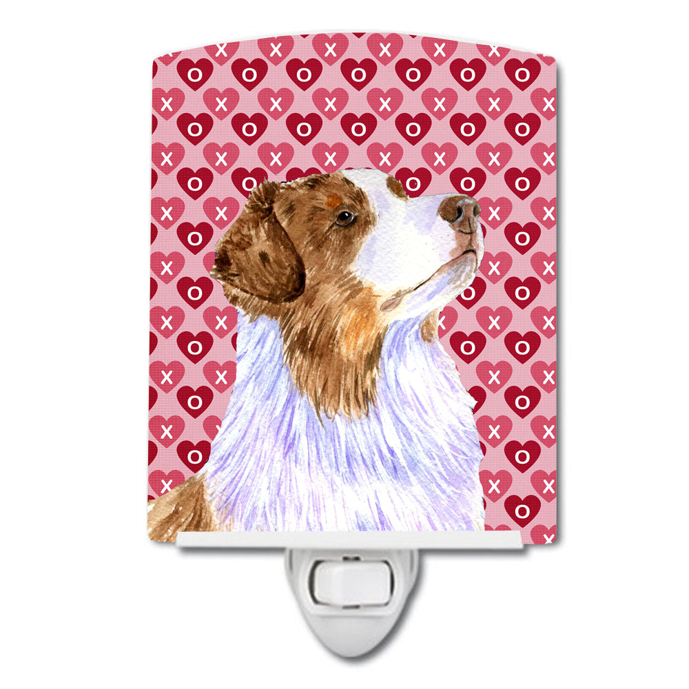 Australian Shepherd Hearts Love Valentine's Day Ceramic Night Light LH9138CNL - the-store.com