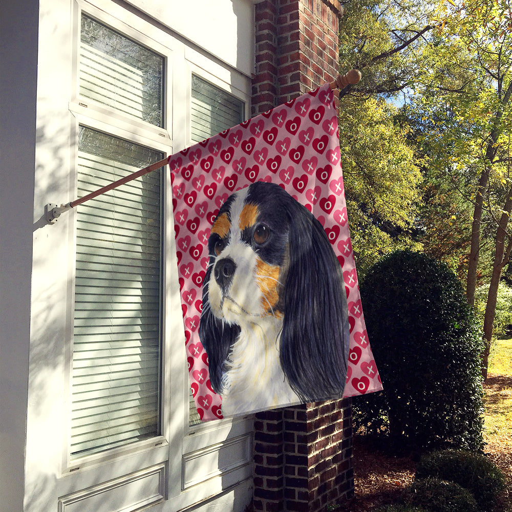 Cavalier Spaniel Hearts Love and Valentine's Day  Flag Canvas House Size  the-store.com.