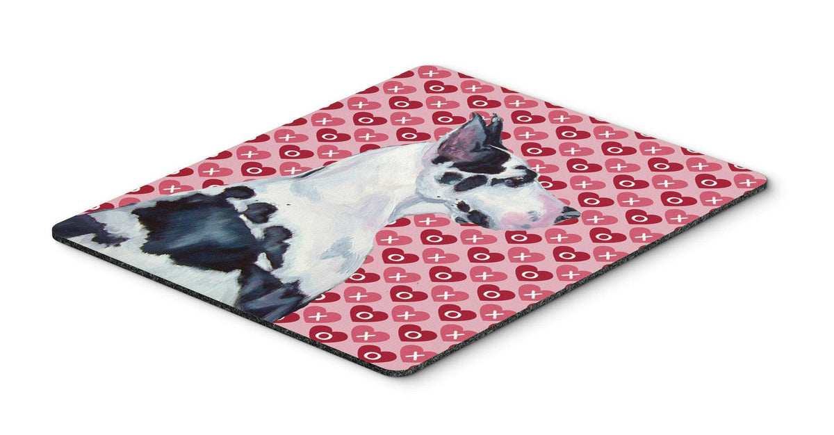 Great Dane Hearts Love and Valentine&#39;s Day Mouse Pad, Hot Pad or Trivet by Caroline&#39;s Treasures