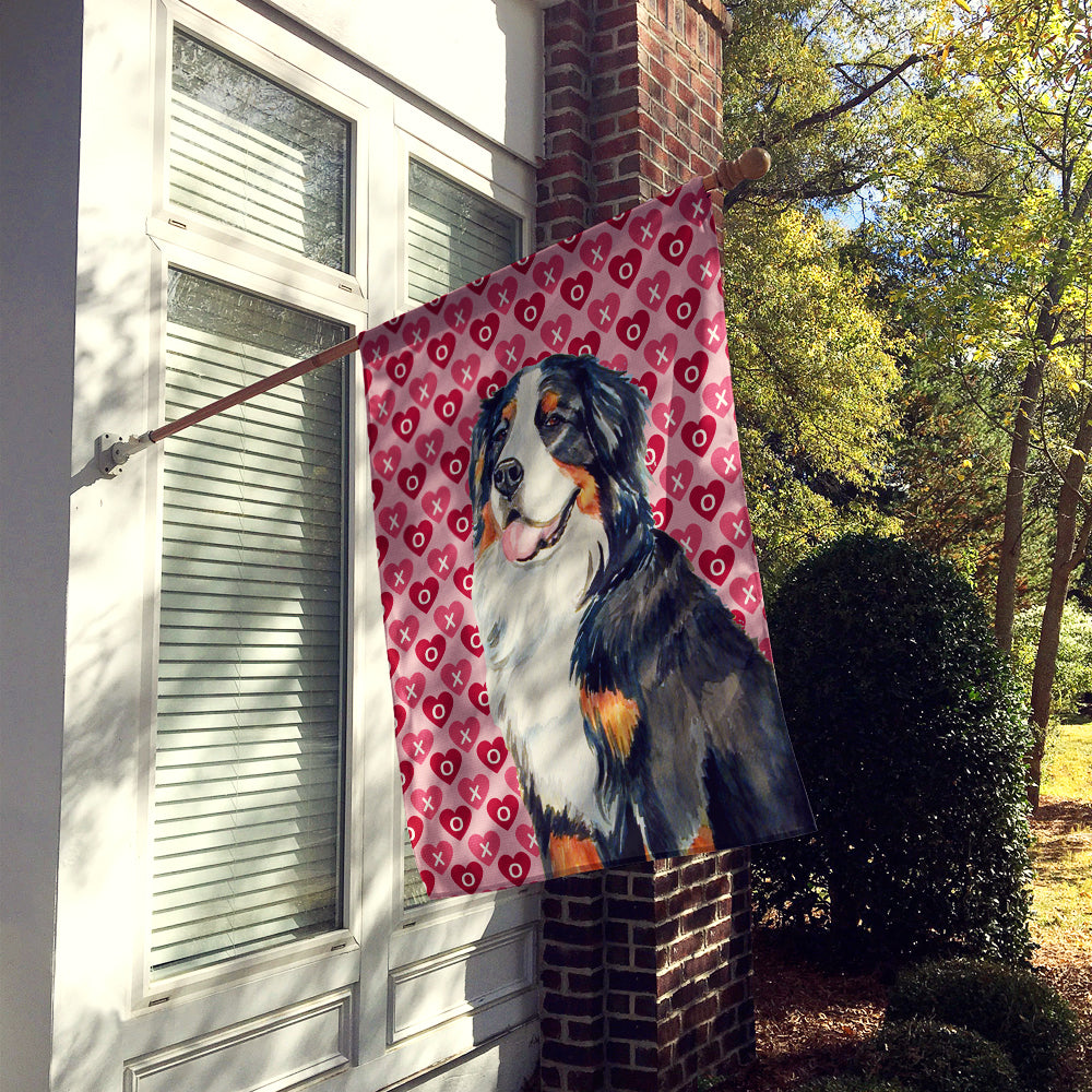 Bernese Mountain Dog Hearts Love and Valentine's Day  Flag Canvas House Size  the-store.com.