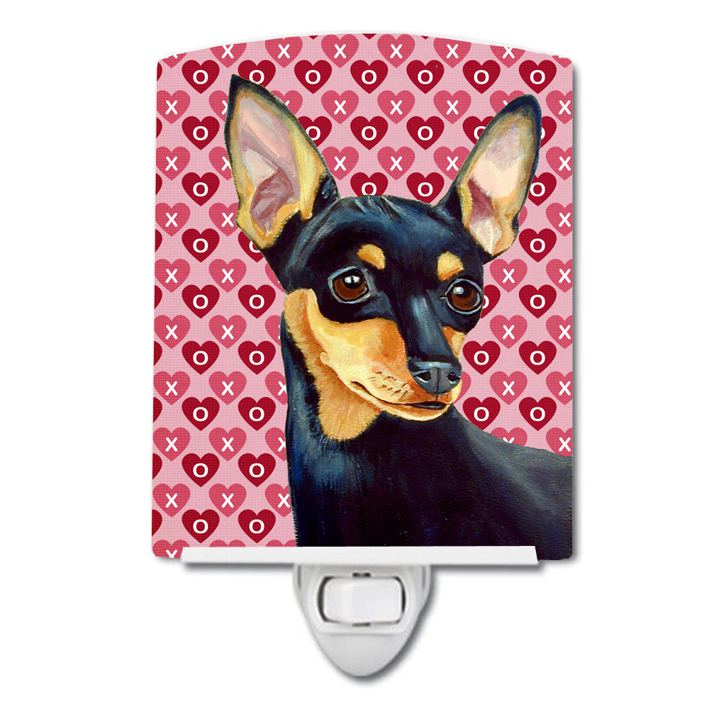 Min Pin Hearts Love and Valentine's Day Portrait Ceramic Night Light LH9155CNL - the-store.com