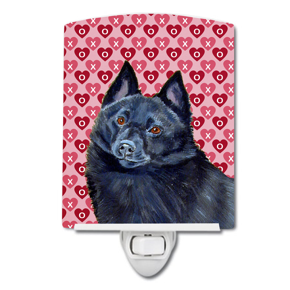 Schipperke Hearts Love and Valentine's Day Portrait Ceramic Night Light LH9159CNL - the-store.com