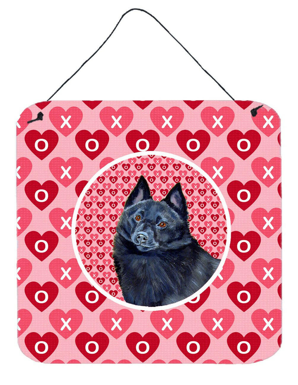 Schipperke Valentine's Love and Hearts Wall or Door Hanging Prints by Caroline's Treasures