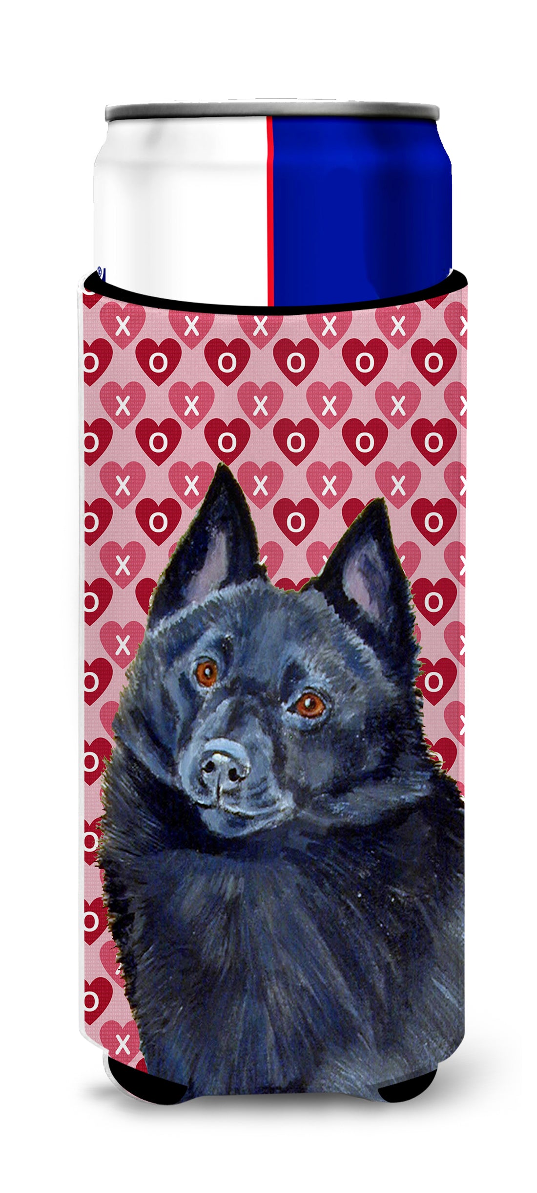 Schipperke Hearts Love and Valentine's Day Portrait Ultra Beverage Insulators for slim cans LH9159MUK.