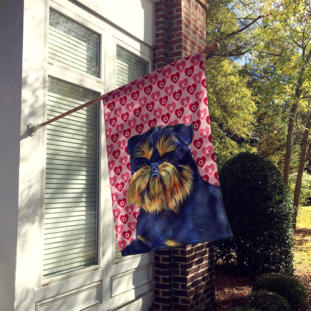 Brussels Griffon Hearts Love and Valentine's Day  Flag Canvas House Size  the-store.com.