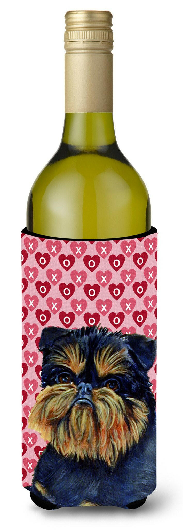 Brussels Griffon  Love Valentine's Day Portrait Wine Bottle Beverage Insulator Beverage Insulator Hugger by Caroline's Treasures