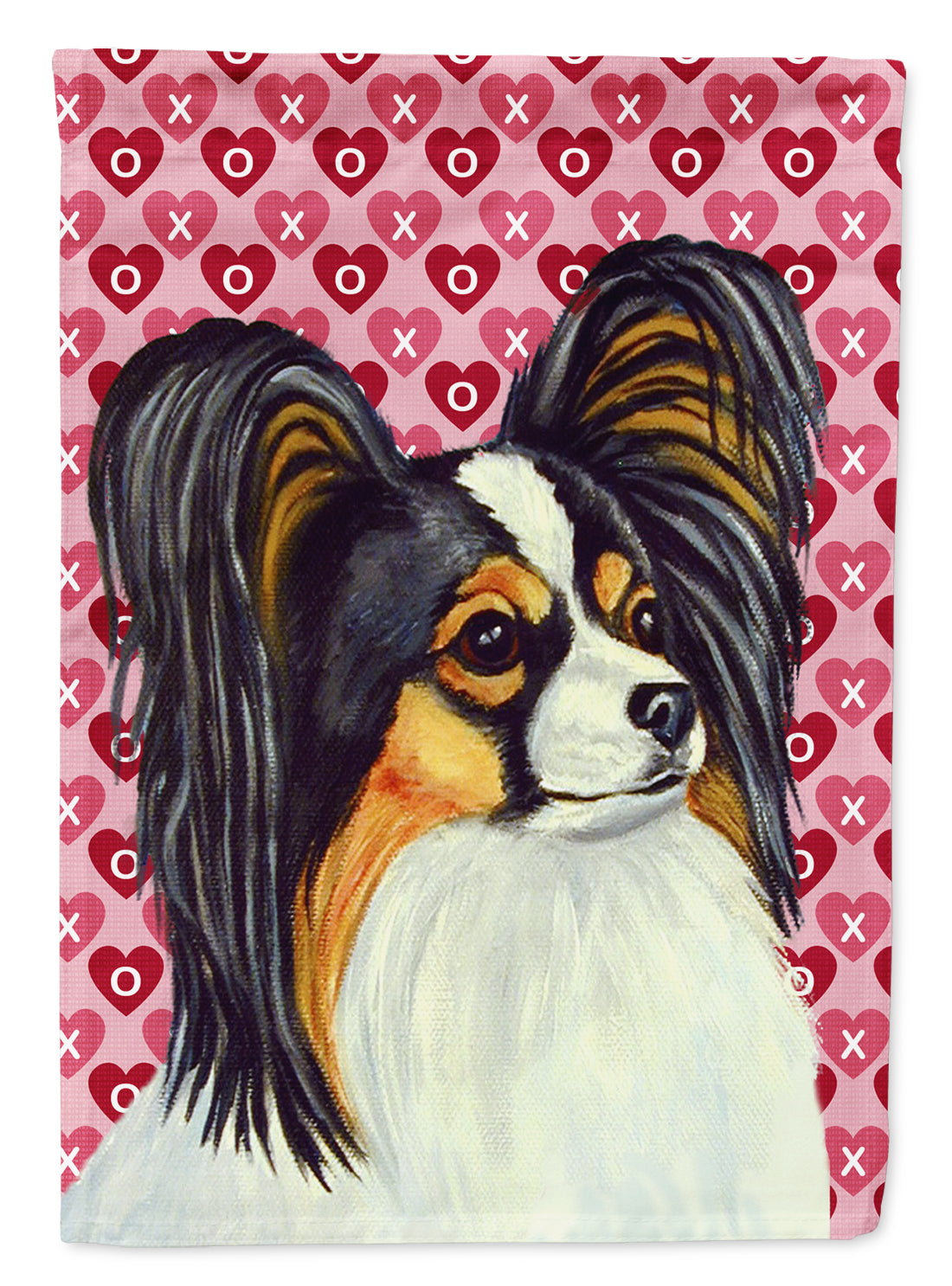 Papillon Hearts Love Valentine&#39;s Day Flag Canvas House Size  the-store.com.