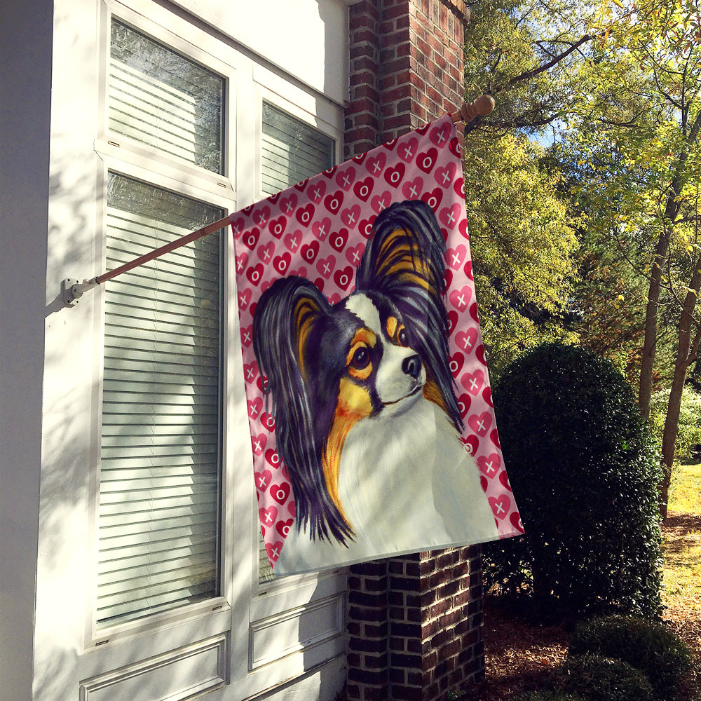 Papillon Hearts Love Valentine's Day Flag Canvas House Size  the-store.com.