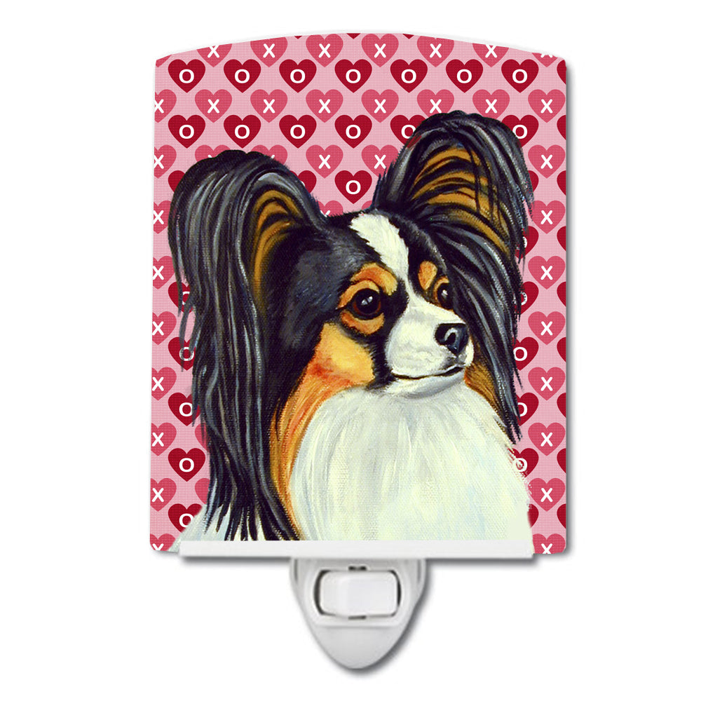 Papillon Hearts Love and Valentine's Day Portrait Ceramic Night Light LH9165CNL - the-store.com