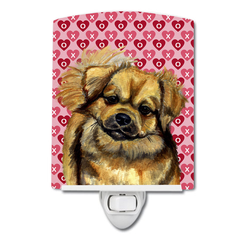 Tibetan Spaniel Hearts Love Valentine's Day Ceramic Night Light LH9169CNL - the-store.com