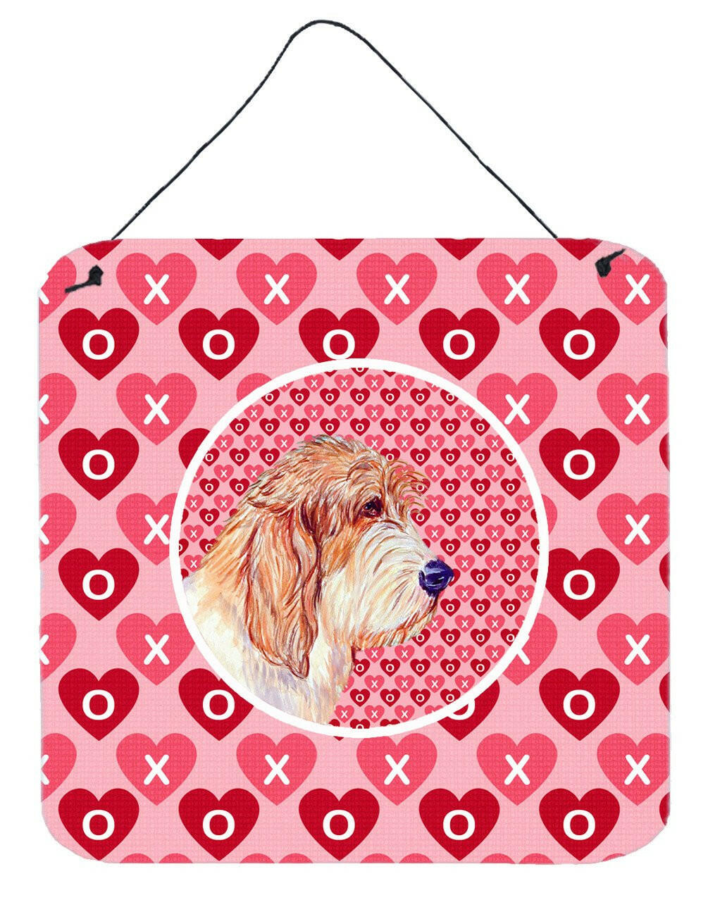 Petit Basset Griffon Vendeen Valentine&#39;s Love Wall or Door Hanging Prints by Caroline&#39;s Treasures