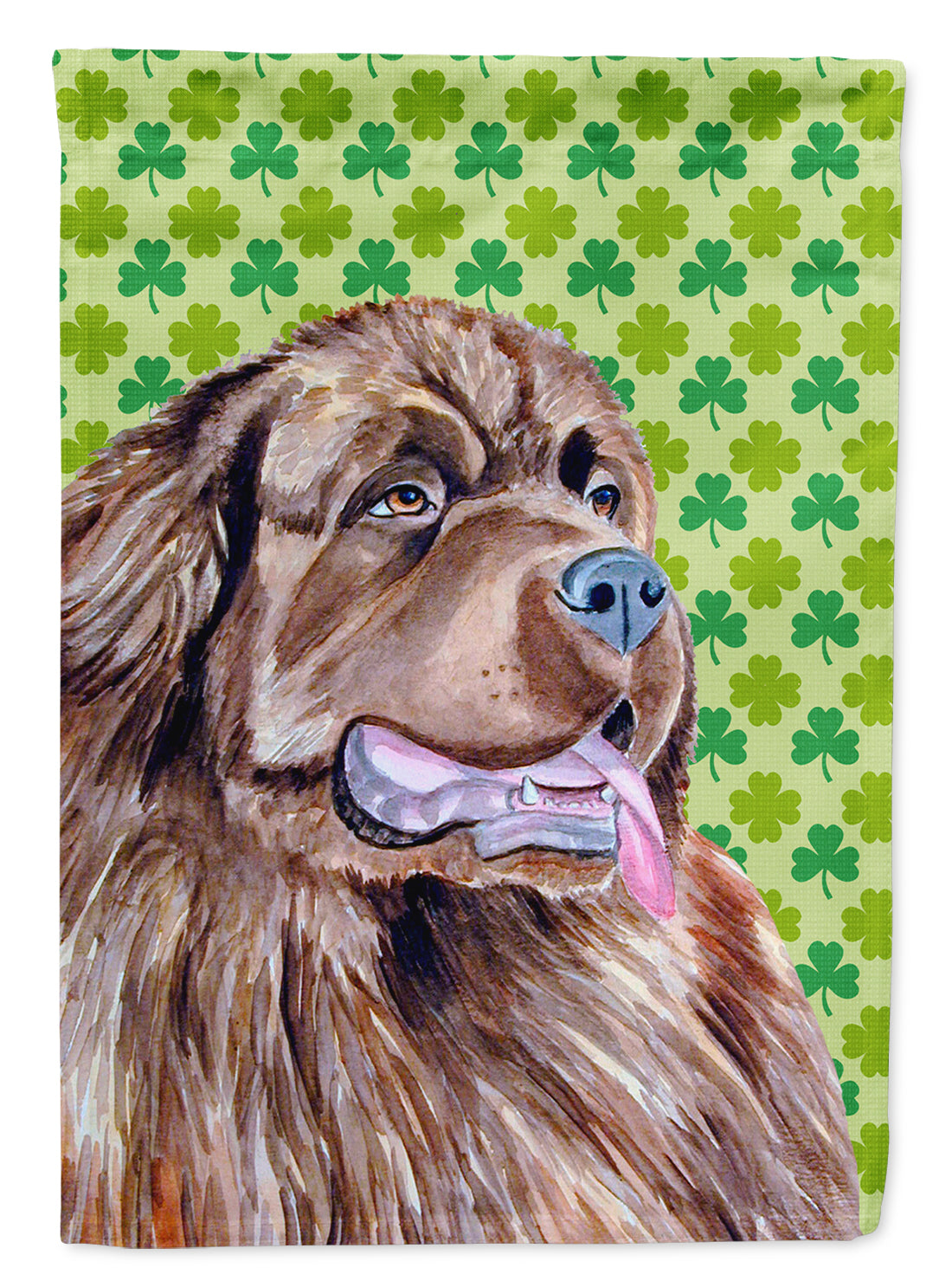 Newfoundland St. Patrick&#39;s Day Shamrock Portrait Flag Canvas House Size  the-store.com.