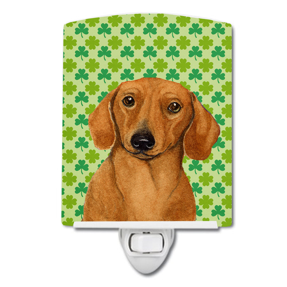 Dachshund St. Patrick's Day Shamrock Portrait Ceramic Night Light LH9177CNL - the-store.com