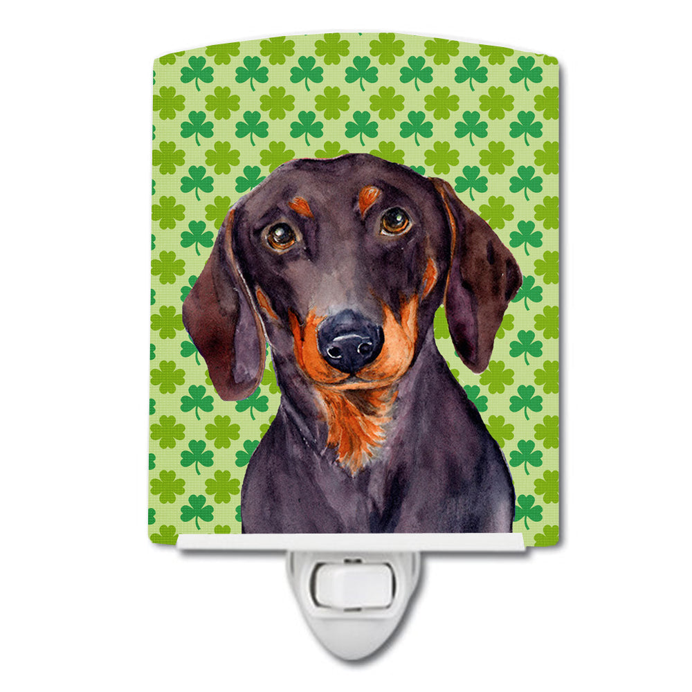 Dachshund St. Patrick's Day Shamrock Portrait Ceramic Night Light LH9178CNL - the-store.com