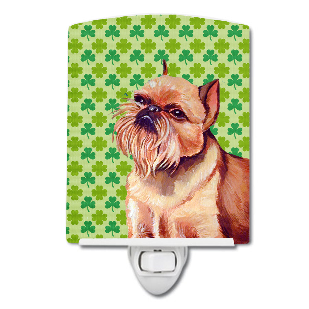 Brussels Griffon St. Patrick's Day Shamrock Portrait Ceramic Night Light LH9179CNL - the-store.com