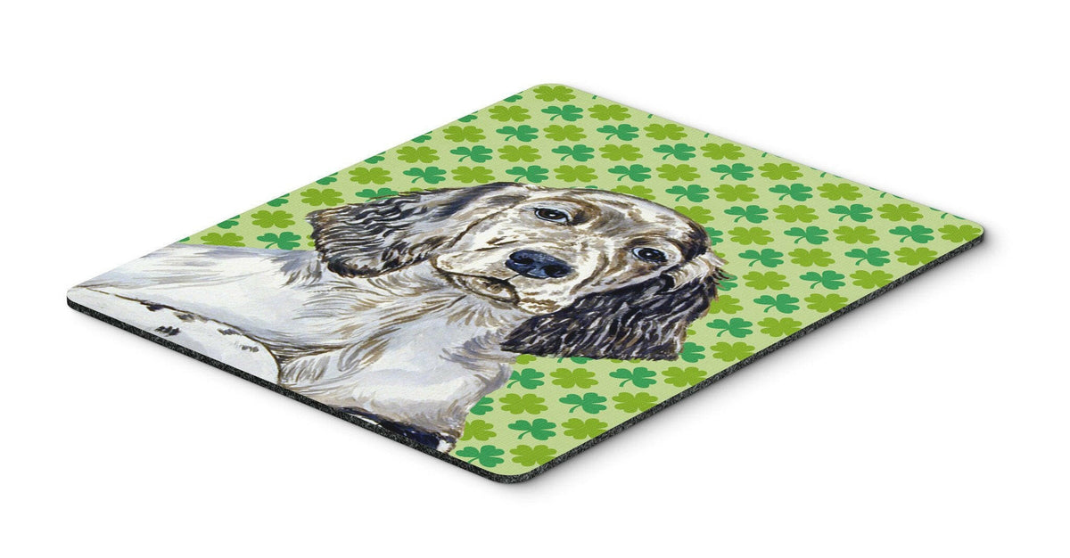 English Setter St. Patrick&#39;s Day Shamrock Portrait Mouse Pad, Hot Pad or Trivet by Caroline&#39;s Treasures