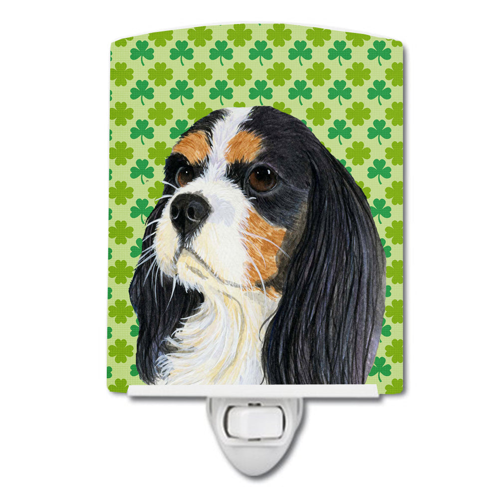 Cavalier Spaniel St. Patrick&#39;s Day Shamrock Portrait Ceramic Night Light LH9189CNL - the-store.com