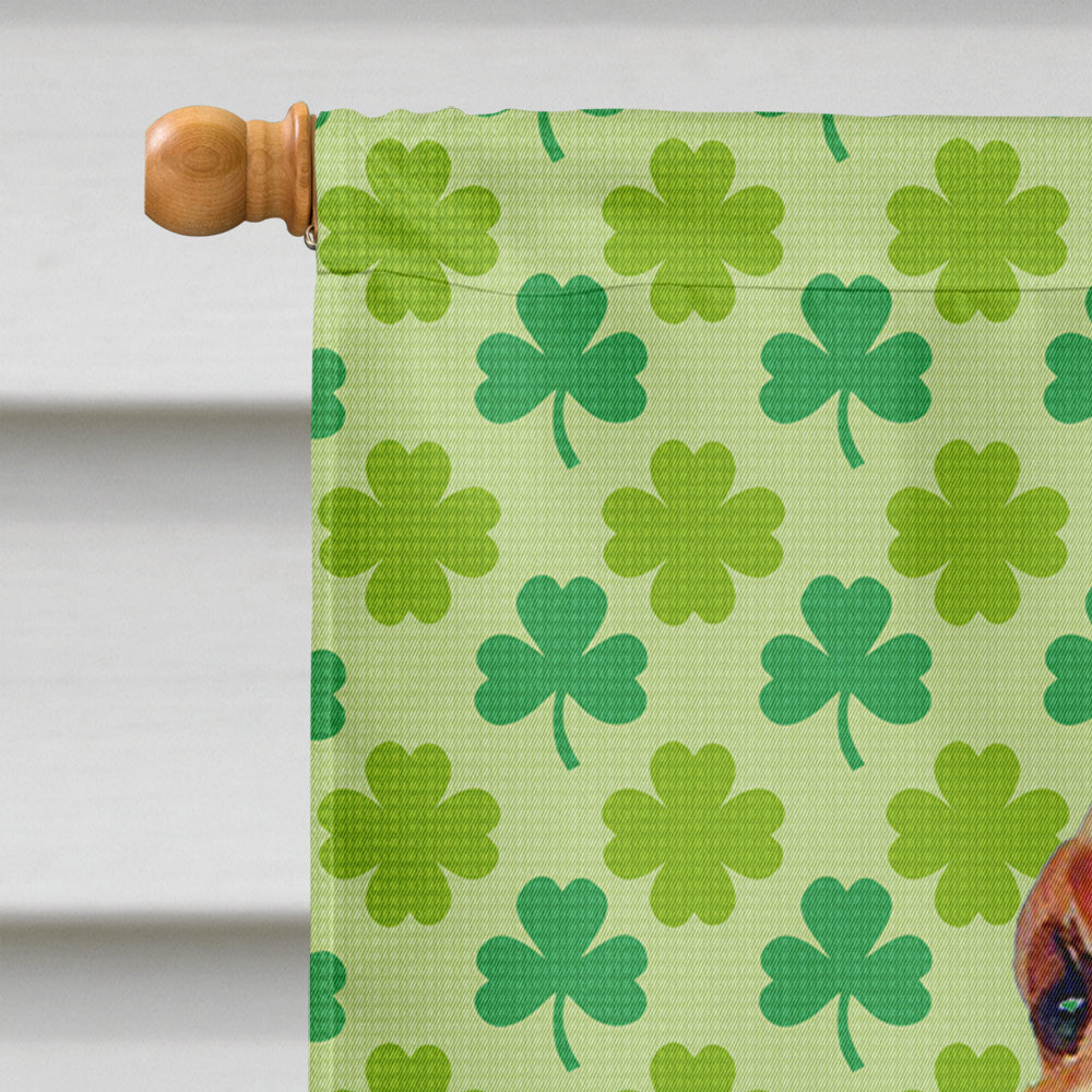 Bloodhound St. Patrick's Day Shamrock Portrait Flag Canvas House Size  the-store.com.