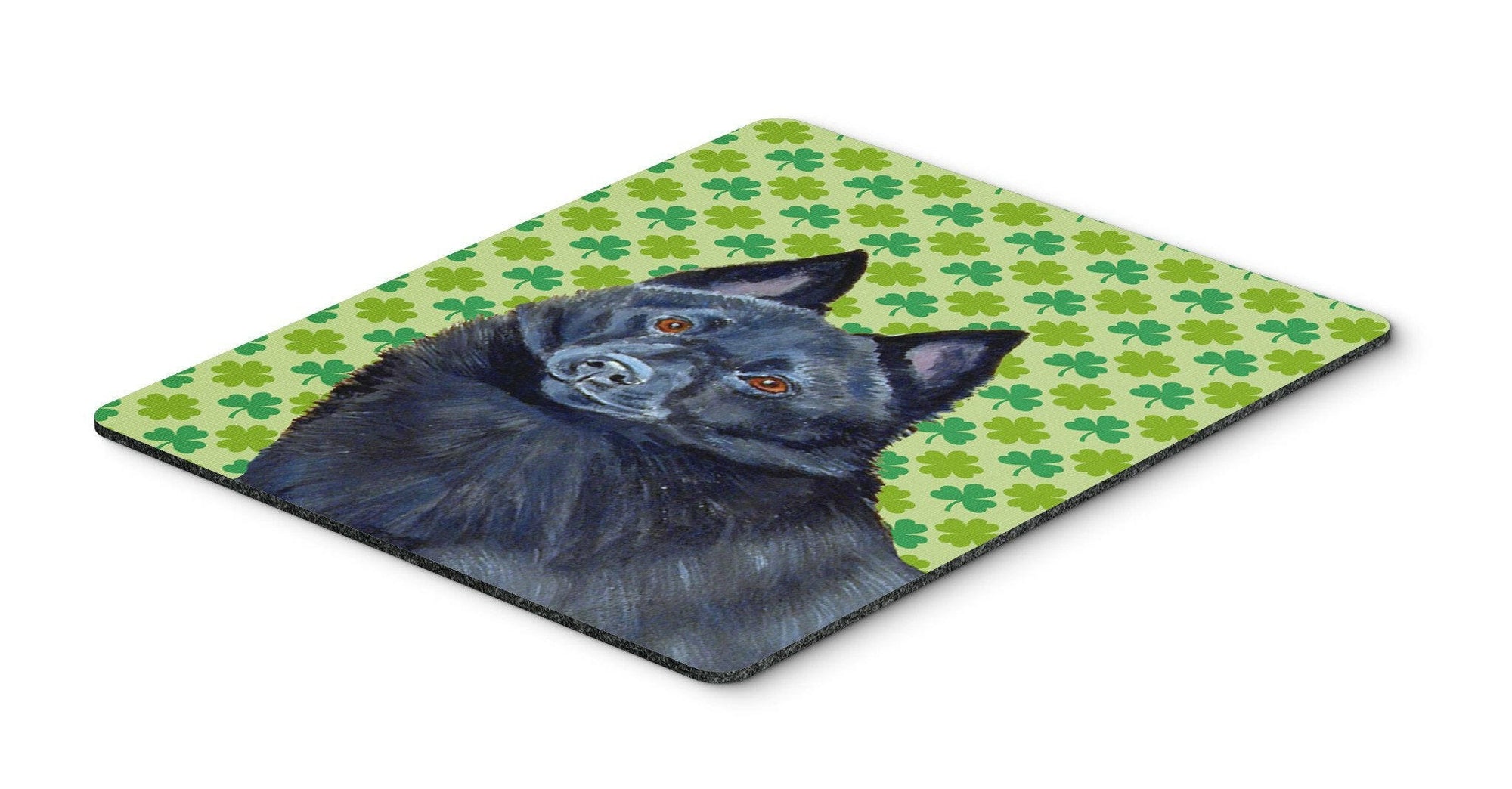 Schipperke St. Patrick's Day Shamrock Portrait Mouse Pad, Hot Pad or Trivet by Caroline's Treasures