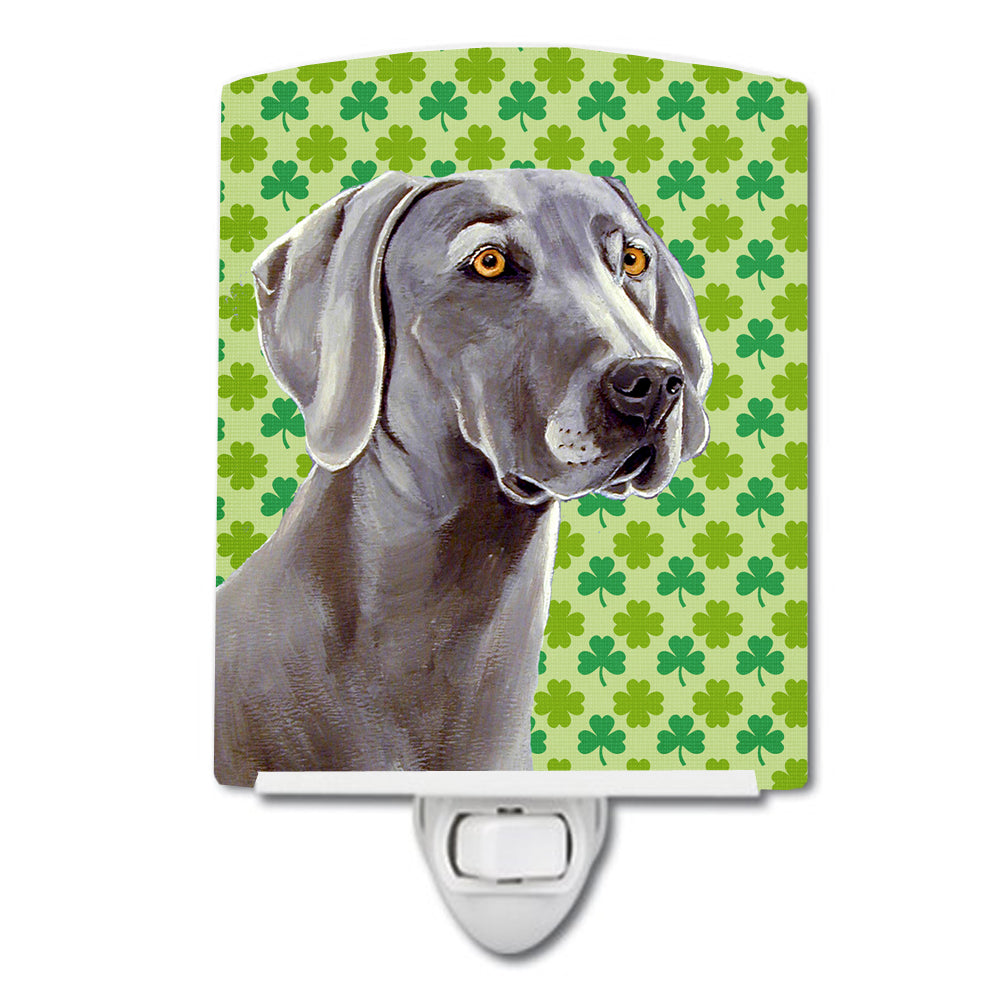 Weimaraner St. Patrick's Day Shamrock Portrait Ceramic Night Light LH9206CNL - the-store.com