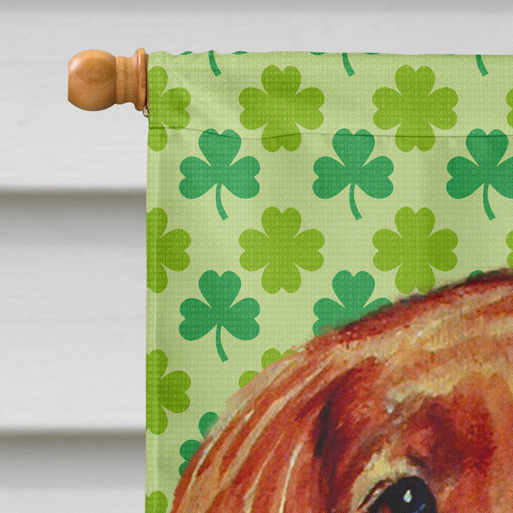 Irish Setter St. Patrick's Day Shamrock Portrait Flag Canvas House Size  the-store.com.