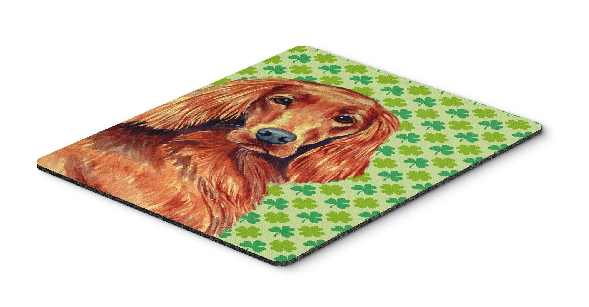 Irish Setter St. Patrick's Day Shamrock Portrait Mouse Pad, Hot Pad or Trivet by Caroline's Treasures