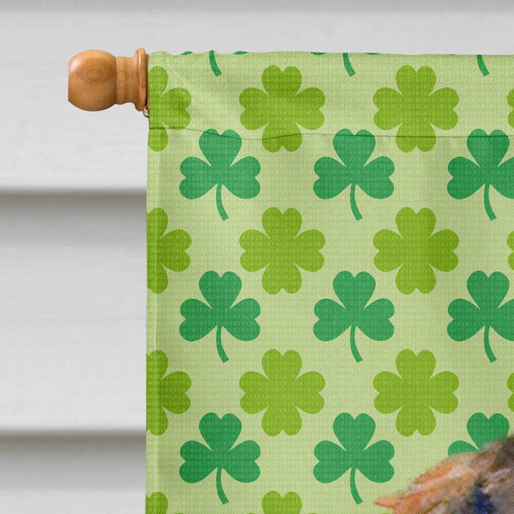 Dachshund St. Patrick's Day Shamrock Portrait Flag Canvas House Size  the-store.com.