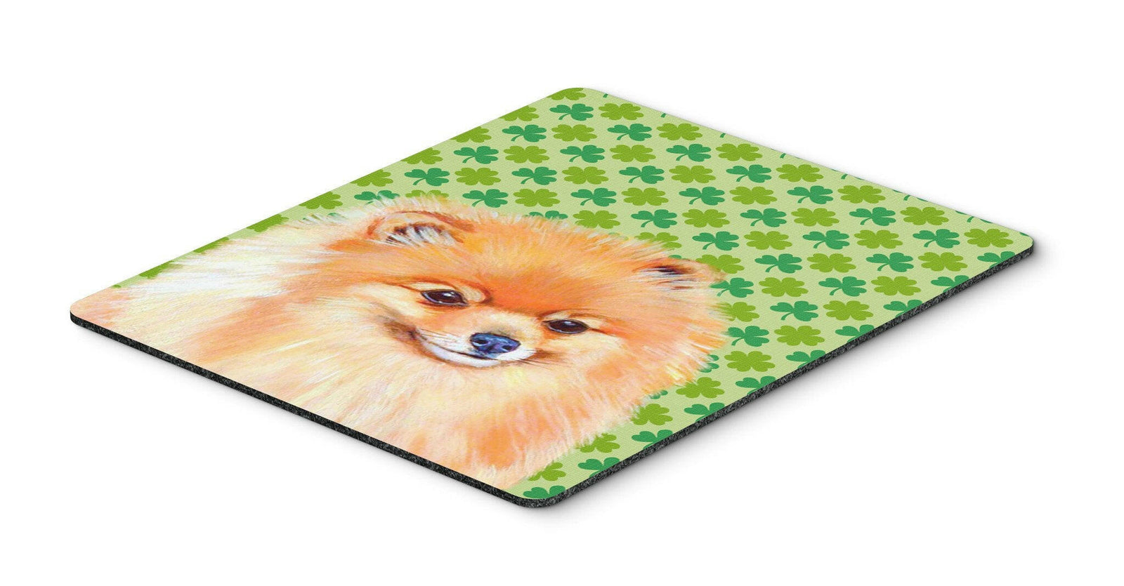 Pomeranian St. Patrick's Day Shamrock Portrait Mouse Pad, Hot Pad or Trivet by Caroline's Treasures